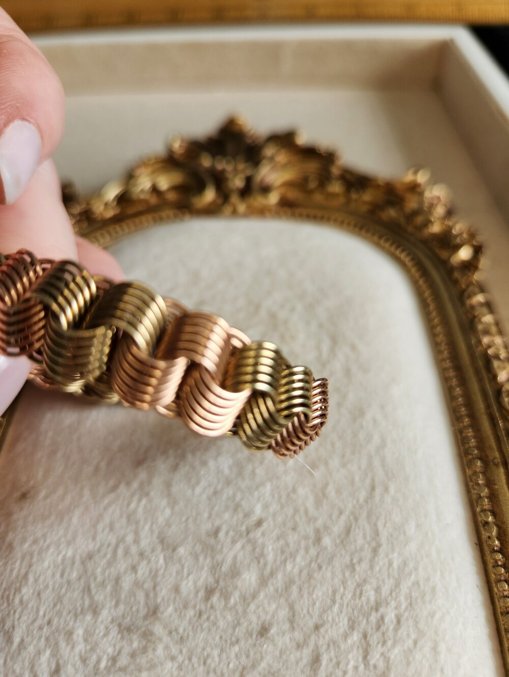 Vintage Chunky Gold Filled Link Necklace and Bracelet Rose Gold, Bronze 1/20 12K - Picture 10 of 16